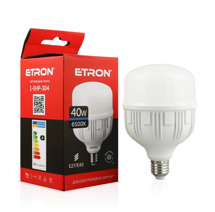 Лампа світлодіодна 1-EHP-304 40W 6500K 165-265V E27/Е40 T100 TM ETRON